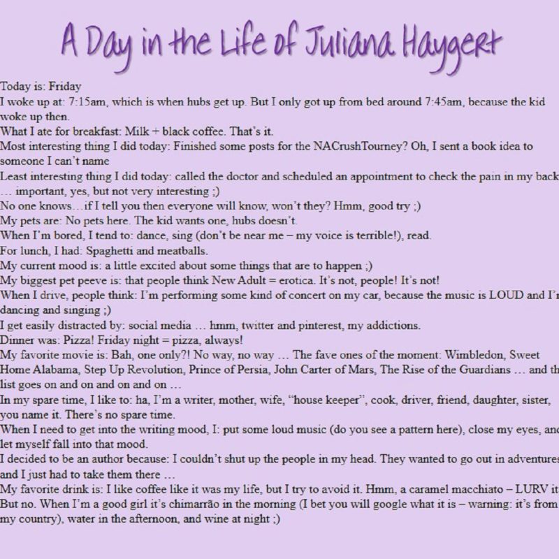 A Day in the Life: ME!